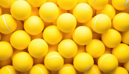 Yellow Tennis Balls Pile