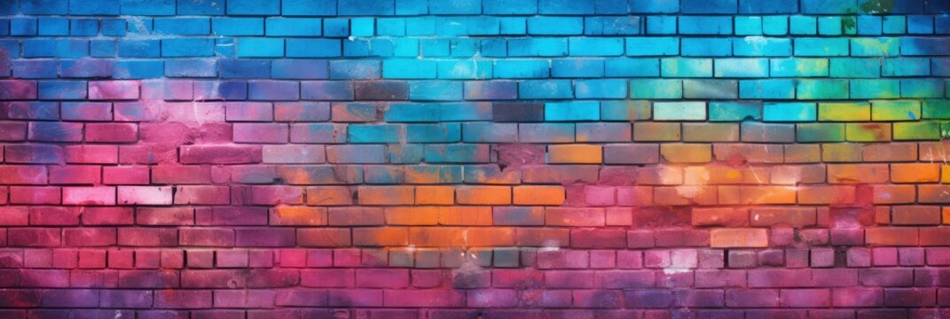 A Vibrant Urban Graffiti Wall Gradient, Background Image, Background For Banner, HD