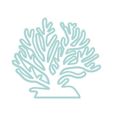 coral sea line icon set 