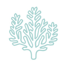 coral sea line icon set 