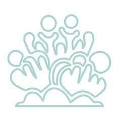 Obraz premium coral sea line icon set 