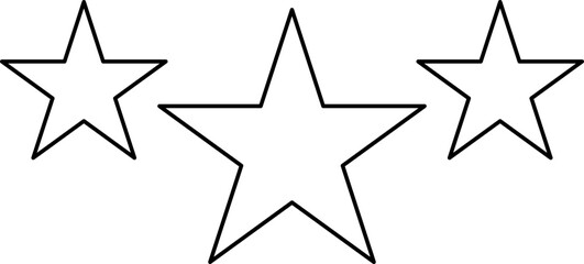 Star shape. Star icon. 5 Five Stars customer product rating review flat icon for apps and websites. Yellow star Rating symbol vector.