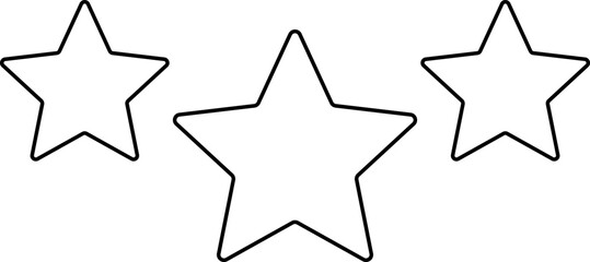 Star shape. Star icon. 5 Five Stars customer product rating review flat icon for apps and websites. Yellow star Rating symbol vector.