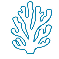 Obraz premium coral sea line icon set 