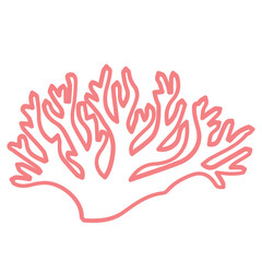 Fototapeta premium coral sea line icon set 