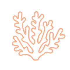 coral sea line icon set 