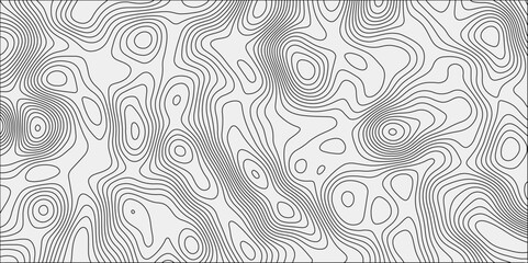 Fototapeta premium Black-white background from Ocean topographic. Geographic mountain relief. Abstract lines background. Line topography map contour background, geographic grid.