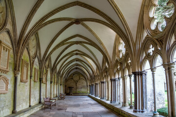 Fototapeta premium cloisters at salisbury cathedral wiltshire england