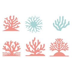 bundle coral sea icon set design