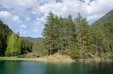 lake and mountains