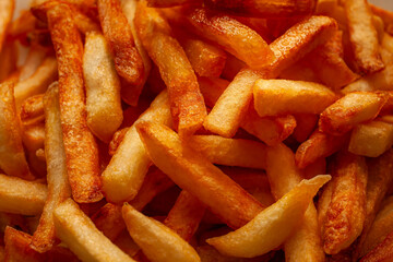 French Fries Deep Frying - obrazy, fototapety, plakaty