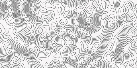 Black-white background from Ocean topographic. Geographic mountain relief. Abstract lines background. Line topography map contour background, geographic grid.