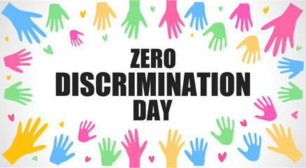 Zero Discrimination Day vector illustration. Suitable for banner, poster, gritting card, and background.  - obrazy, fototapety, plakaty