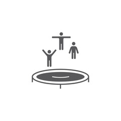Trampoline jumping line icon. Vector signs for web graphics.