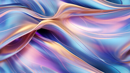 a beautiful closeup of a large surface, in the style of prismatic forms, shiny/glossy, crumpled, rollerwave. - Seamless tile. Endless and repeat print.