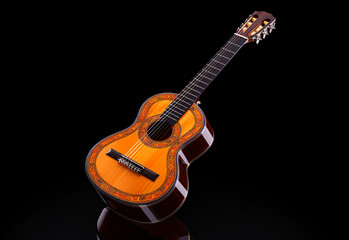 Naklejka premium a classical guitar, in the style of photorealistic rendering