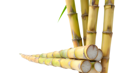 Sugar cane isolated on white background