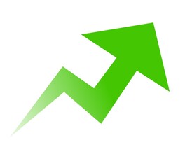 green arrow up