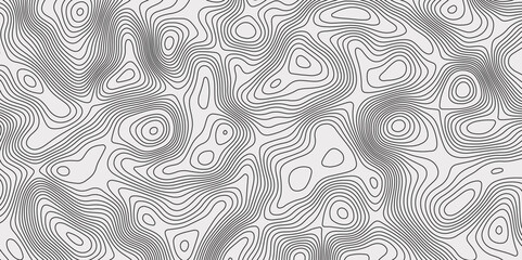 Black-white background from Ocean topographic. Geographic mountain relief. Abstract lines background. Line topography map contour background, geographic grid.