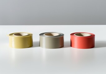 Explore the diversity of adhesive tape with rolls in an array of colors, allowing for both practical use and artistic expression.