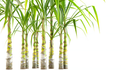 Naklejka premium Sugar cane plant isolated on white background 