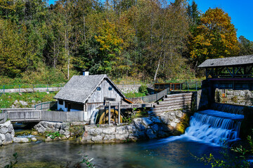 small old mill by the stream