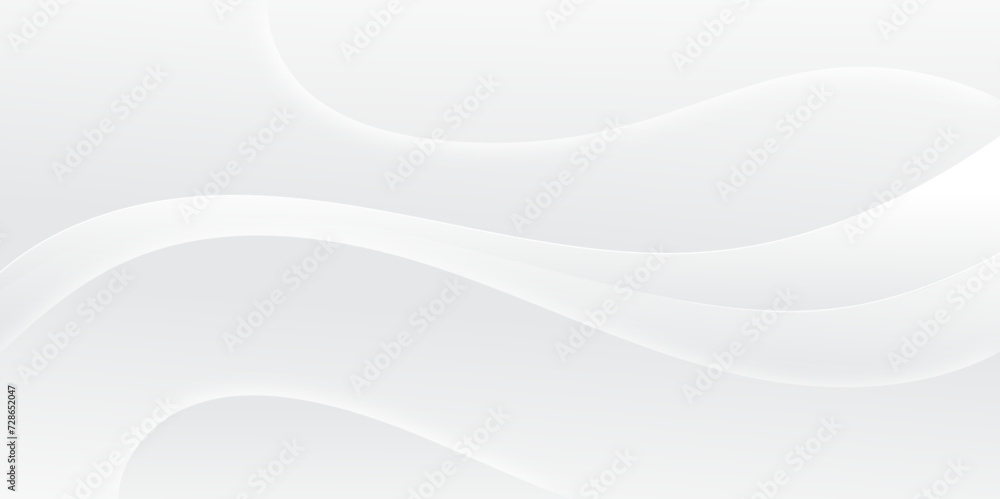 Poster abstract white and light gray wave modern soft luxury texture with smooth and clean vector subtle ba