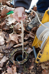 Obraz premium relevé piezometrique ..niveaux d'eau