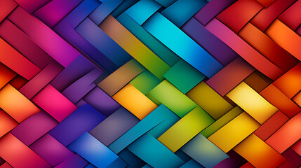 background - tech style with pride flag colors, minimalistic crisscrossing design, illustration - Seamless tile. Endless and repeat print. - obrazy, fototapety, plakaty