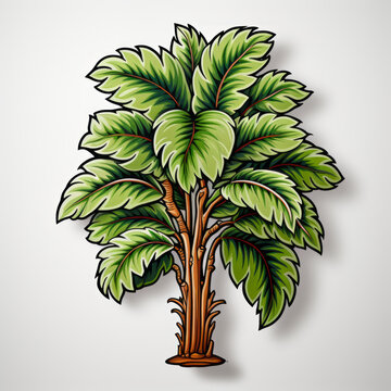 Hand-drawn Tropical Palm Tree Illustration

