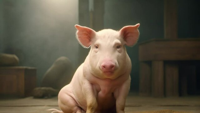 footage a fat pig
