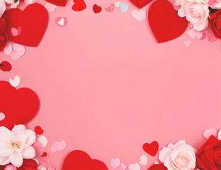 Obraz na płótnie Canvas Valentine background with hearts