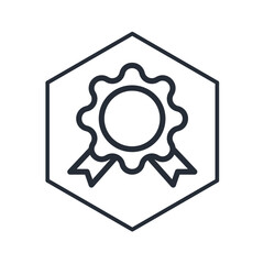 Guarantee Icon. Quality or Approved Medal. Hand Drawn Vector Illustrated.