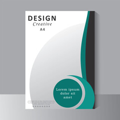 Fototapeta premium Book Cover Design, abstract background for leaflet, Brochure template layout design. Annual report, catalog, Corporate business. simple Flyer, magazine. Vector eps 10