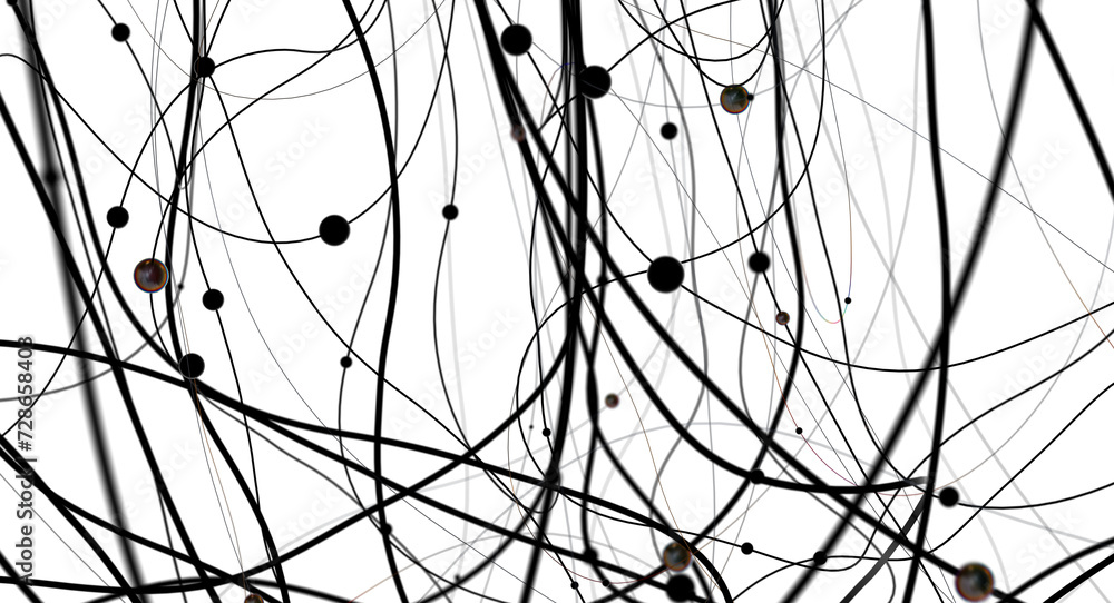 Poster network shape. abstract 3d render