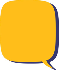 Text talk balloon. Speech bubble for dialog. Comic cloud box for message with shadow. Frame shape for comment. Rectangle