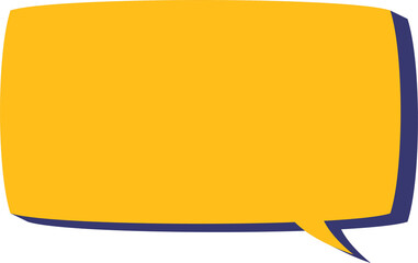 Text talk balloon. Speech bubble for dialog. Comic cloud box for message with shadow. Frame shape for comment. Rectangle