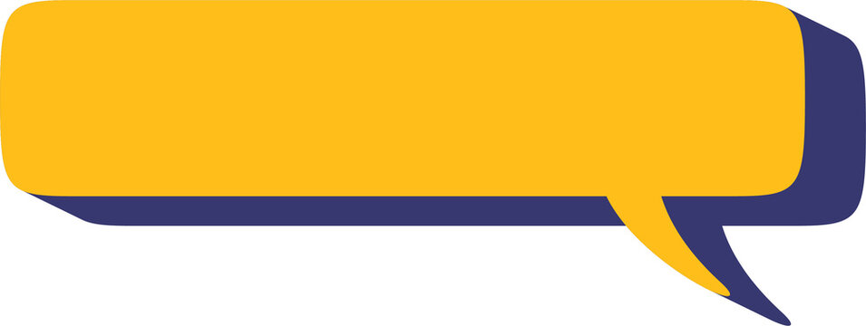 Text talk balloon. Speech bubble for dialog. Comic cloud box for message with shadow. Frame shape for comment. Rectangle