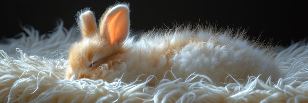 Soft Fluffy Angora Rabbit Fur Texture, Background Image, Background For Banner, HD