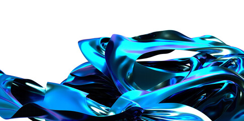 Wave of Inspiration: Abstract 3D Blue Wave Illustration Igniting Creative Energy