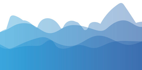Abstract blue wave background. creative sea Concept. Light elegant dynamic abstract mountain background. Abstract minimal nature landscape illustration texture.