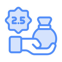 Zakat icon with lineal color style