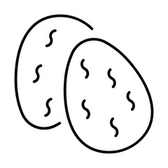 Dates fruit icon with thin line style