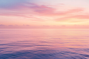 Naklejka na ściany i meble Pastel Sunset Sky with Pink Ocean Background
