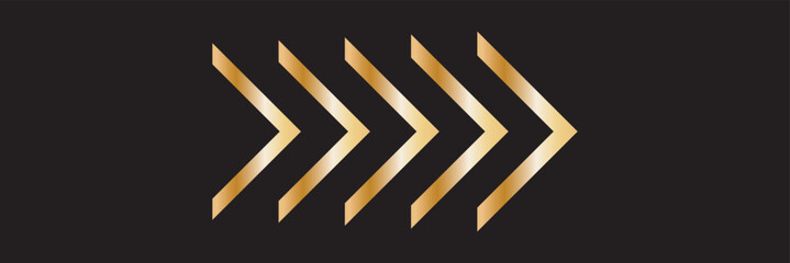 Gold Arrow Head Design Element