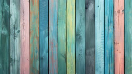 Colorful wooden background with a vertical set of wooden elements, web banner, background graphics.