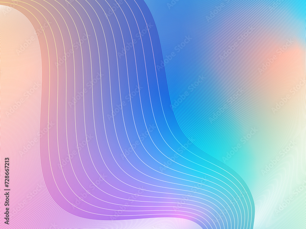 Poster dynamic wave lines background shining digital abstract with futuristic technology concept