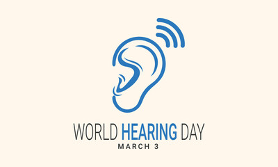 world hearing day, World hearing day, creative concept design for banner, poster, vector illustration.