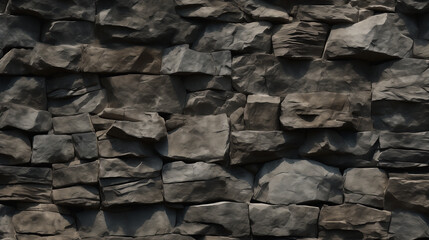 Stone Texture - Layered Geological Layers - Weathered Surface of Rocky Stone Plateau - Cracks