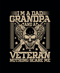 Fototapeta premium Veteran T-shirt Design